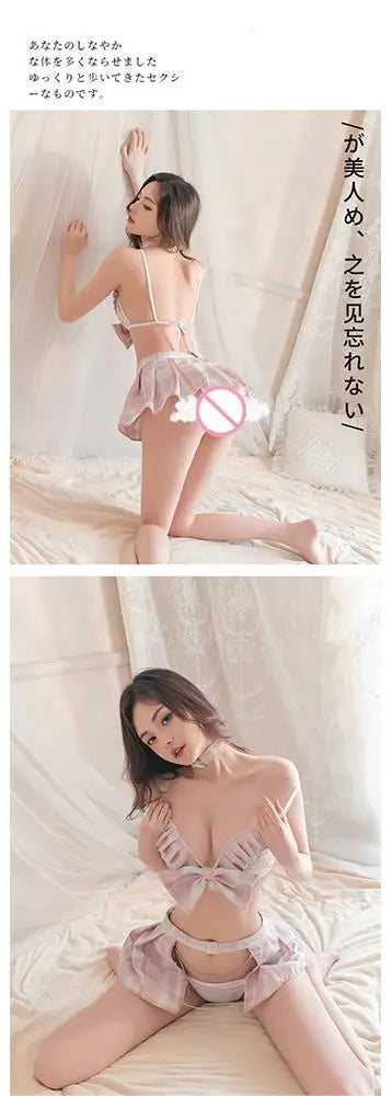 Erotic lingerie JK Bow Uniform Tempts Campus Japanese Cosplay erotic costume 18 sexy. items Underwear Schoolgirl costume xxx - Seprincess