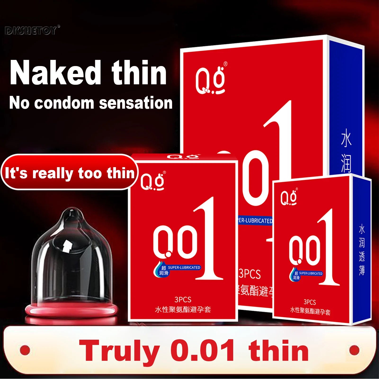 0.01 Polyurethane Condom ultra thin naked feeling male penis sleeve super lubricated smooth sensitive unusual condoms for men - Seprincess