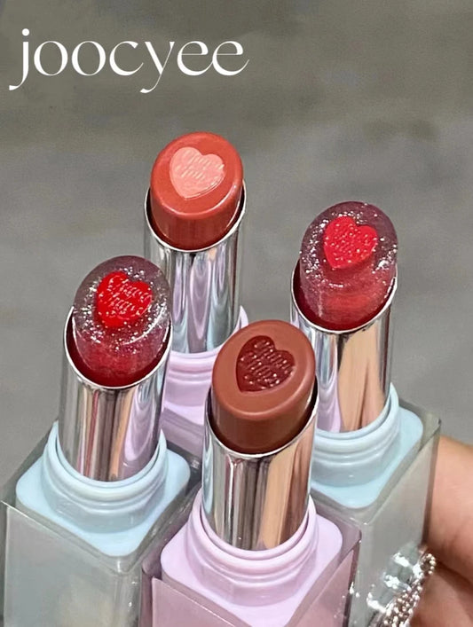 JOOCYEE Love Sandwich Lipstick Mirror Moisturizing Water Gloss Jelly Lip Glaze Natural Naked Lip Long Non Stick Cup - Seprincess