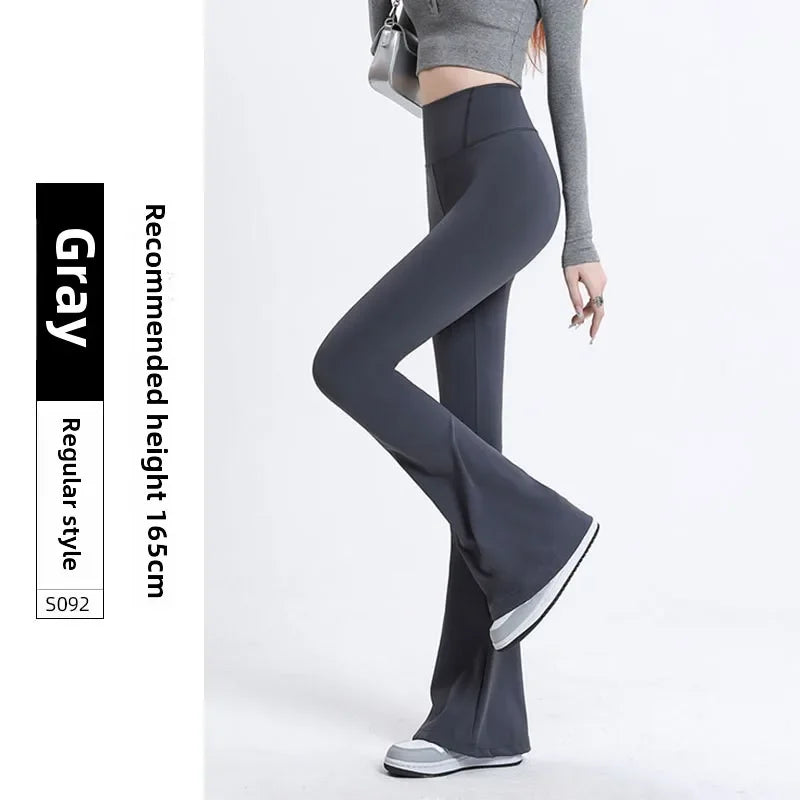 2025 New Women's Flare Leggings High Waist Wide Leg Yoga Pants Slim Seamless Fitness Workout Tights Gym Sports Trousers Clothing