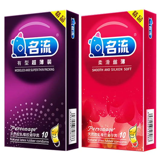 10pcs Natural Latex Condom Lubrication Delay Dot Sex Ultra Thin Particles Condom Contraception Supplies Adults Sex Toy 18+ - Seprincess