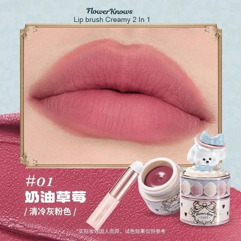 Flower Knows Swan Ballet Little Angel Collection Lipstick Velvet Matte Waterproof Lip Stick Vegan Long Lasting Lip Gloss Korean