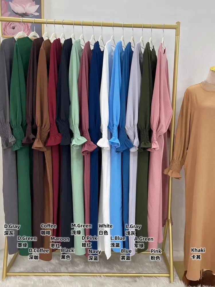 Ramadan Abaya Dubai Kaftan Muslim Long Dress Turkey Abayas For Prayer Islamic Clothing Women Robe Longue Femme Musulmane - Seprincess