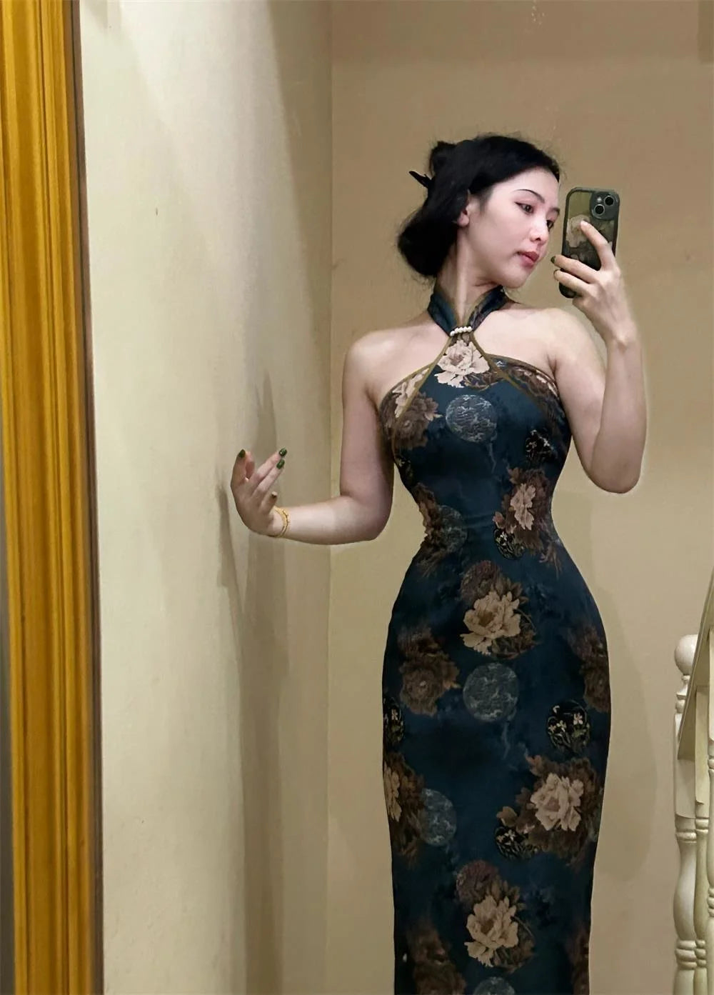 Traditional Cheongsam Cos Pictorial Lady's Homemade New Chinese Style Improvement Pure Desire Sexy Skirt High Split Qipao Dress - Seprincess