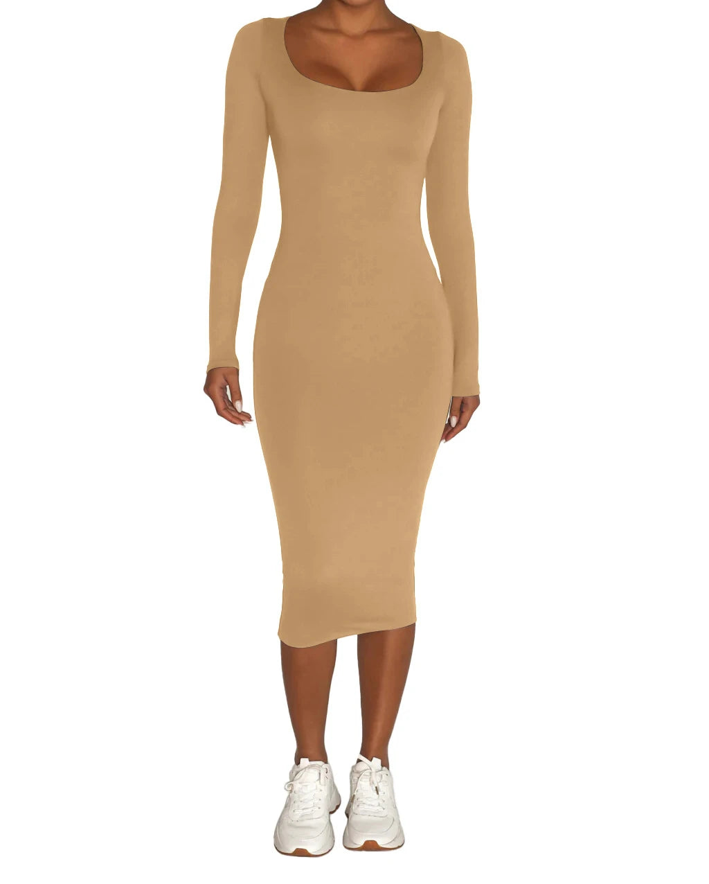 Long Sleeve Bodycon Women's Dress Sexy Party Bandage Long Dresses Thick Differentcolor