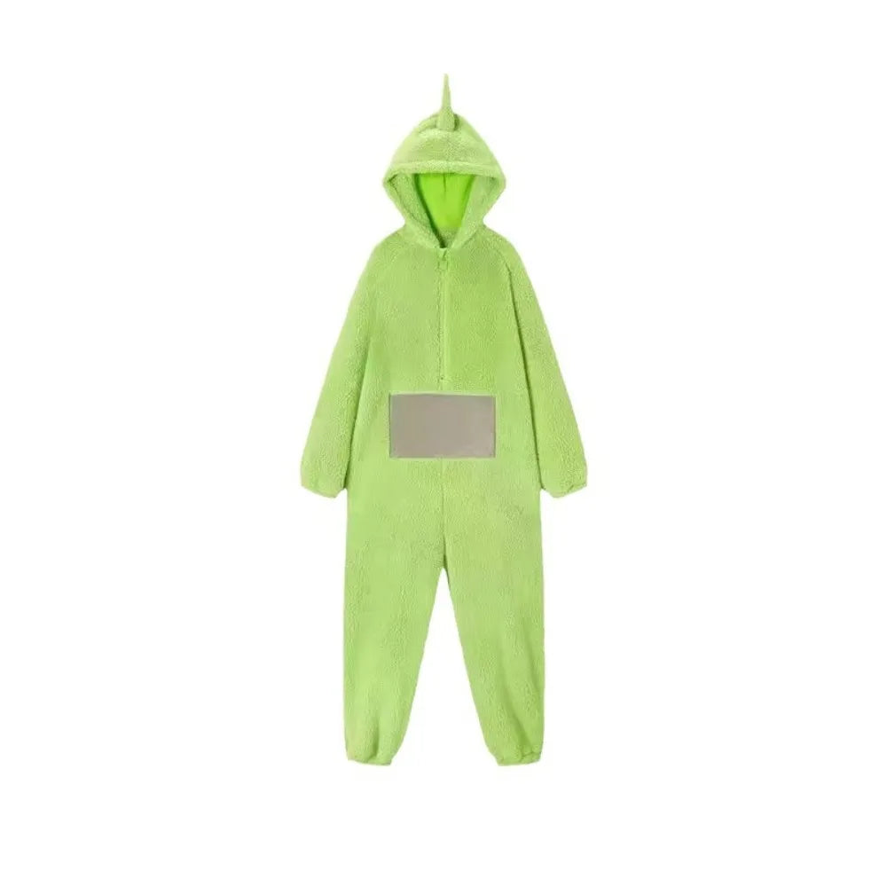 Teletubbies Autumn Winter Pajamas Cosplay Costumes Soft Long Sleeves One-piece Pajamas Laa Home Clothes Christmas Party Gift - Seprincess