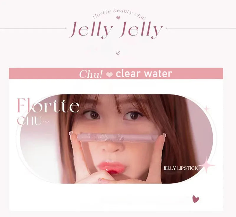 FLORTTE Crystal Lip Balm Jelly Lipstick Moisturizing Mirror Water Light Solid Lip Glaze Red Lip Tint Makeup Cosmetics New - Seprincess