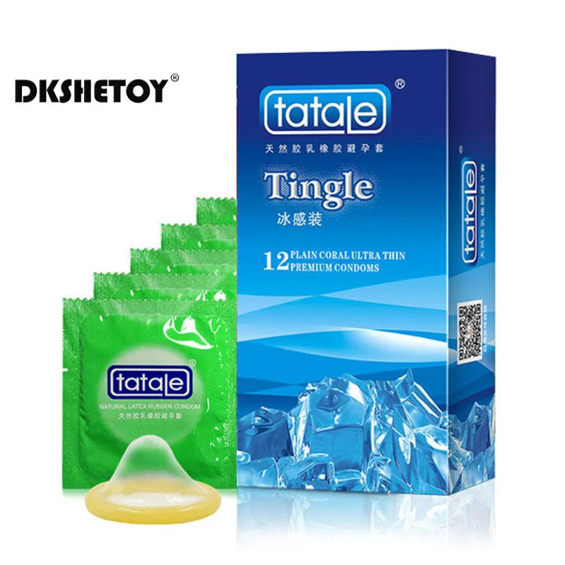 Fama male Condom for men delay ejaculation ICE Hot Feeling orgasm sensitive Condoms Super Lubricated penis sleeve adults 18+ - Seprincess