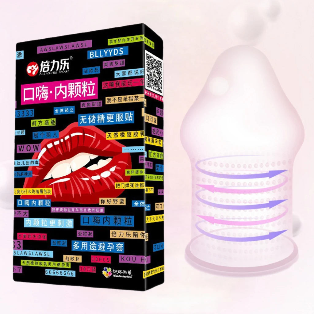 10pcs Oral Sex Condoms Fruit Flavor Passionate Contracepation Sex Toys Cherry Fragrance Cock Penis Sleeve Sex Supplies for Men - Seprincess