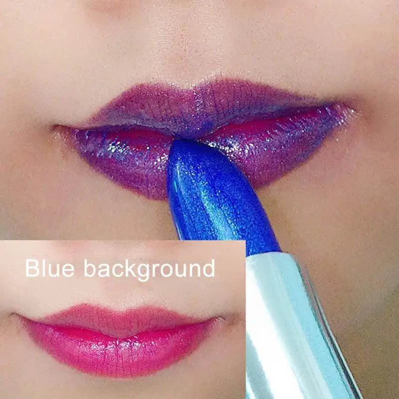 Color Changing Lipstick Magical Blue Lipstick Color Change Lipstick Moisturizing Non-stick Cup Waterproof Lip Gloss For Women - Seprincess