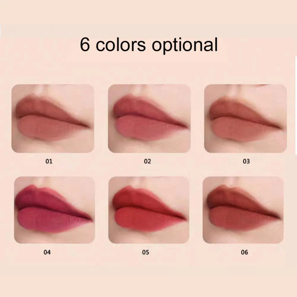 Lip Gloss Moisturizing Lip Tint Mud 6 Colors Lips Makeup Lipstick Long Lasting Lip Glaze Creative Cosmetics Waterproof Korean - Seprincess