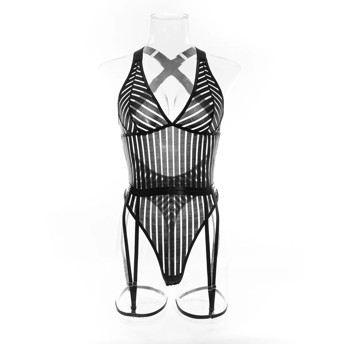 Bodysuit Striped camisole jumpsuit tight fitting and restrained naked woman fetish anal sexy lingеrie set promotions 99% sales - Seprincess