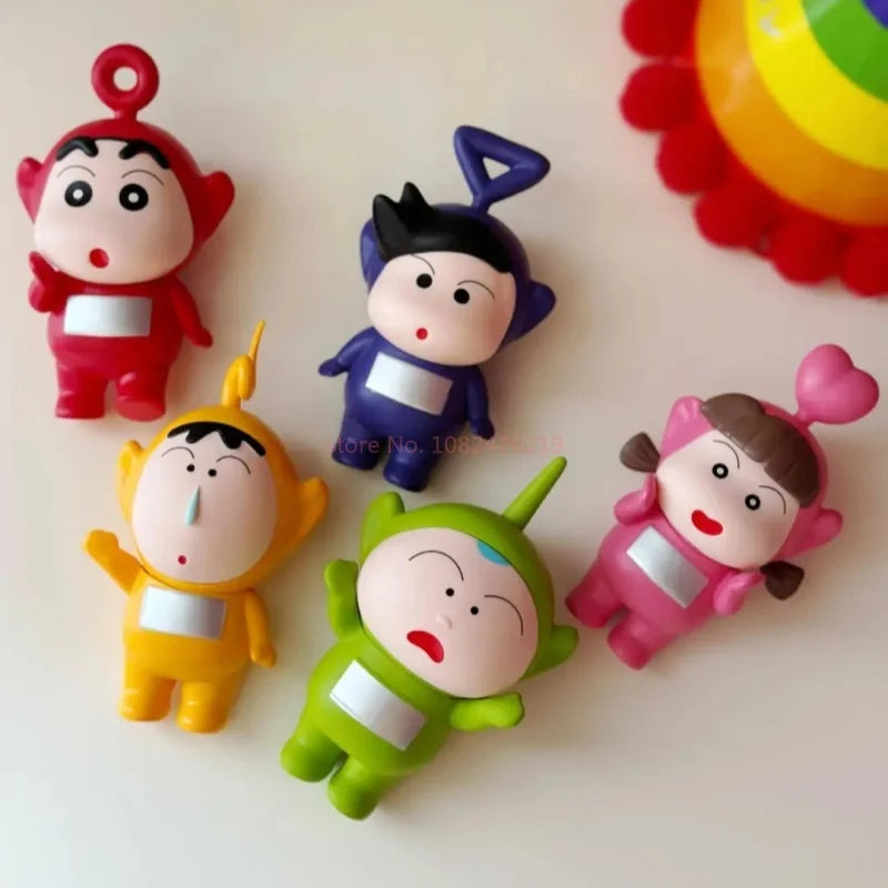 Crayon Shin Cos Teletubbies Box Action Figuremodel Toy Gift For Christmas Antenna Baby Dress Up Crayon Shin Chan Cute Gift - Seprincess