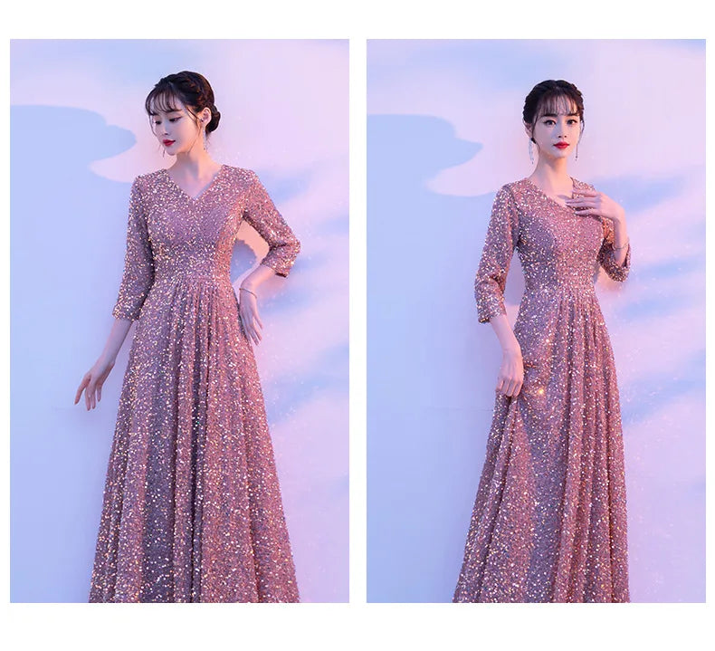 Chorus Costume Women's Banquet Piano Performance Wear Host Starry Sky Evening Long Dress Recitation Competition Clothing - Seprincess