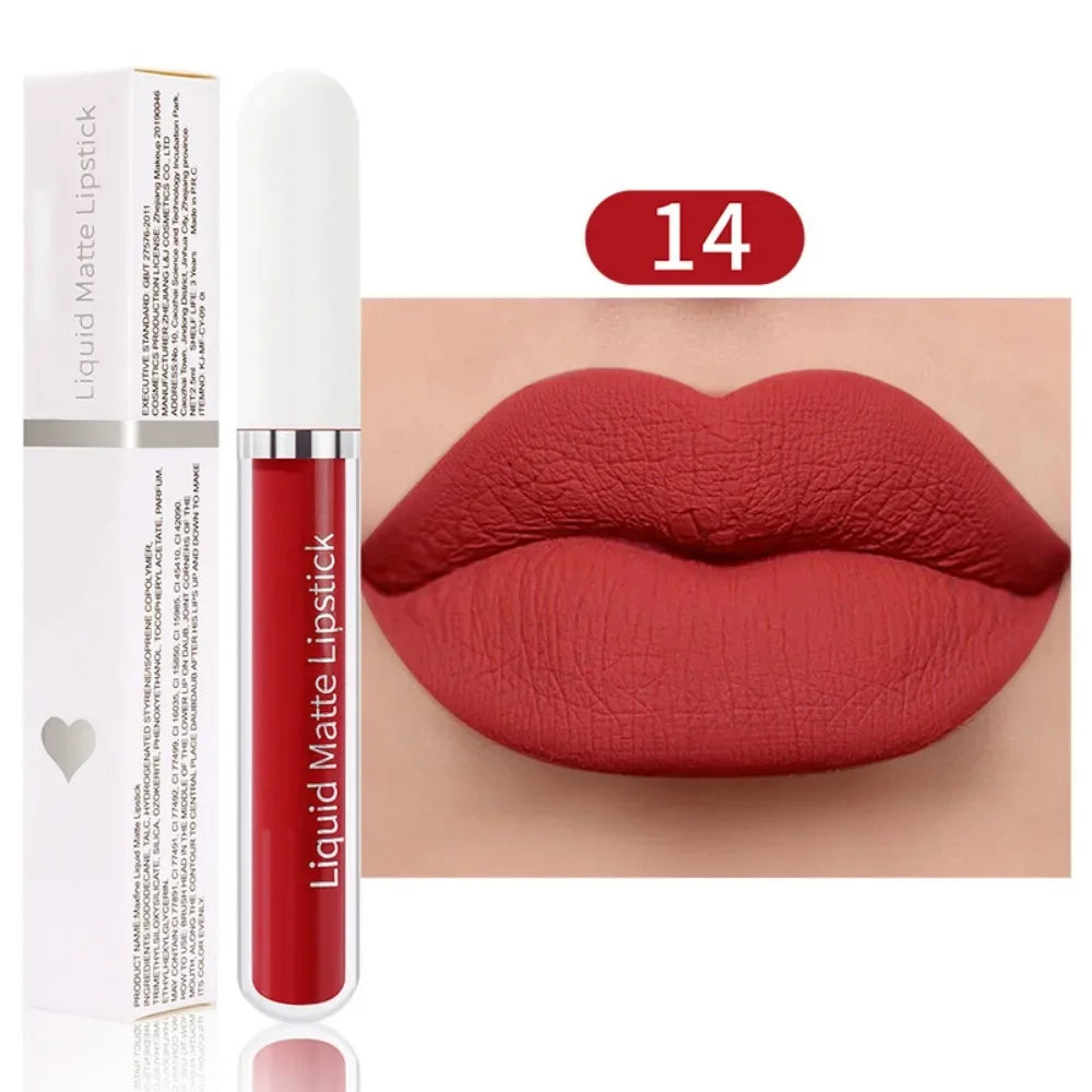 Matte liquid lipstick Waterproof sexy velvet lip glaze Long lasting moisturizing lipstick Velvet Long Lasting Matte Lip Gloss - Seprincess