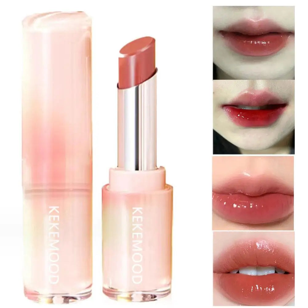 Jelly Lipstick For Kekemood Moisturizing Mirror Water Light Solid Lip Gloss Glass Tea Red Brown Lip Glaze Tint Makeup Cosme Q6S3 - Seprincess