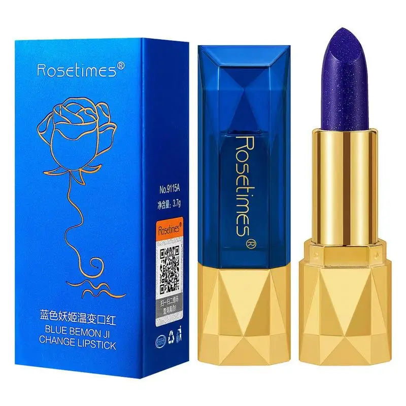 Color Changing Lipstick Blue Blue Shimmer Lipstick Changing Lipstick LTinted Lip BalmBlue Changed Into Pink Moisturizer Lazy - Seprincess