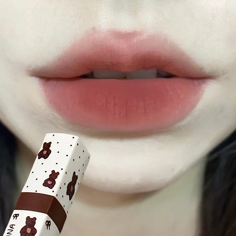 Waterproof Matte Coffee Brown Lipstick Moisturizing Long Lasting Not Easy To Fade Low Saturation Rose Pink Brown Lip Gloss - Seprincess