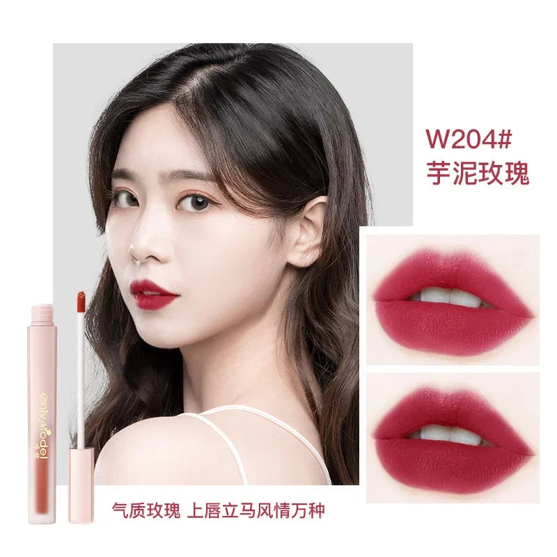 Velvet Orange Lipstick Brighten Skin Matte Lipsticks Waterproof Long Lasting Lip Stick Lip Tint Women Korean Cosmetic Lip Glaze - Seprincess