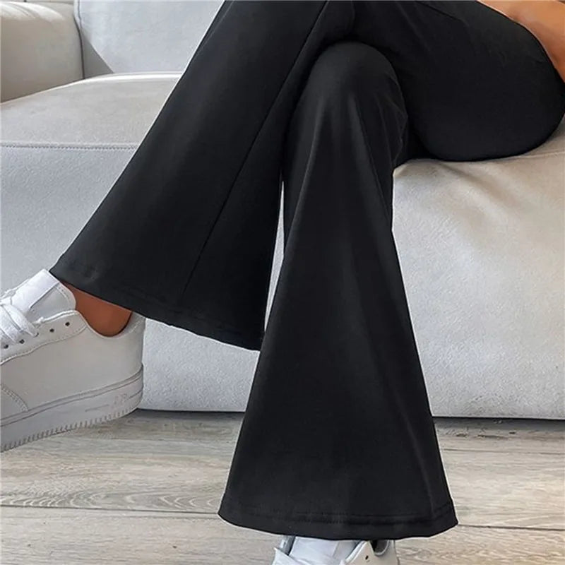 2025 New Flare Leggings Yoga Pants Women High Waist Wide Leg Pants Women Gym Sports Black Flared Pant Plus Size Dance Trousers