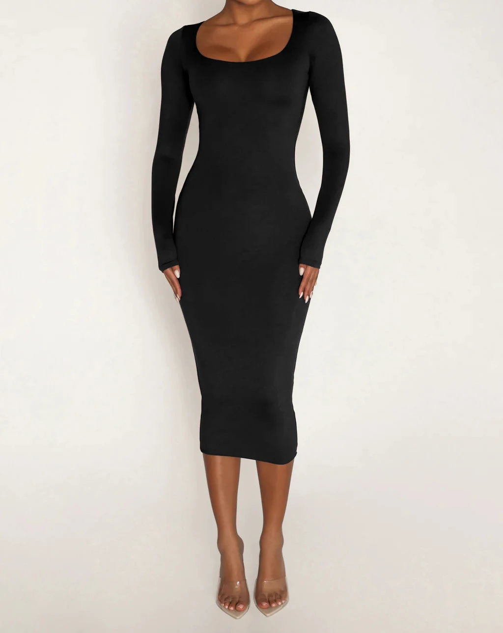 Long Sleeve Bodycon Women's Dress Sexy Party Bandage Long Dresses Thick Differentcolor