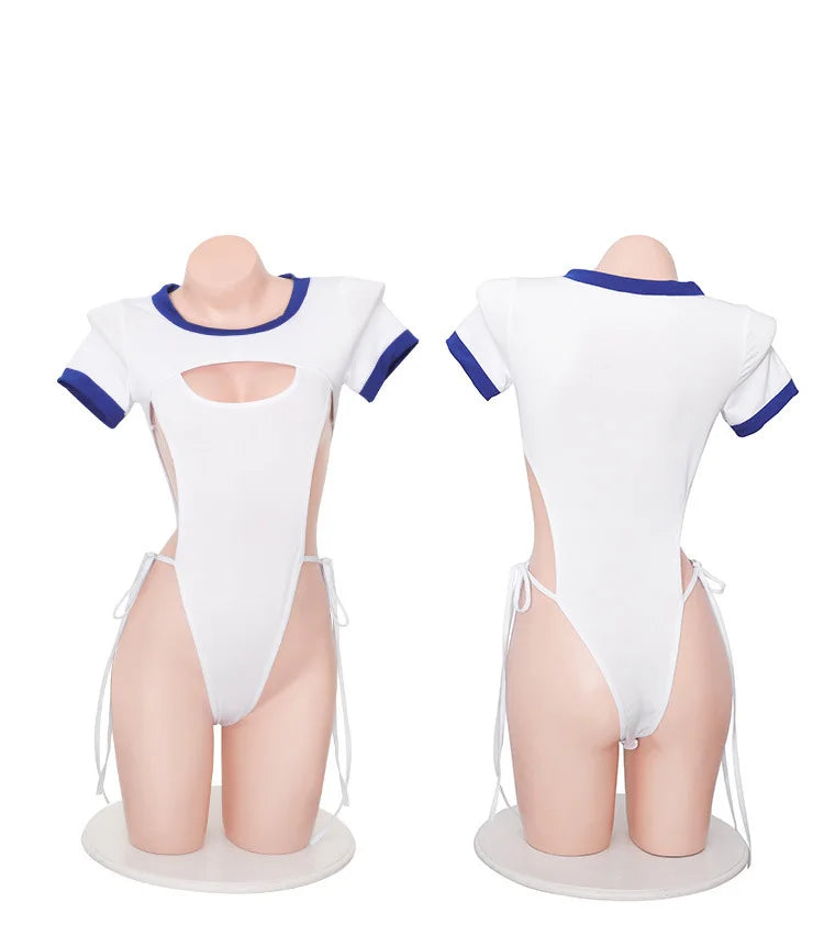 Lingerie Student sailor suit tight fitting jumpsuit crotchless sexy female intimate New in matching sets fancy underwear women - Seprincess