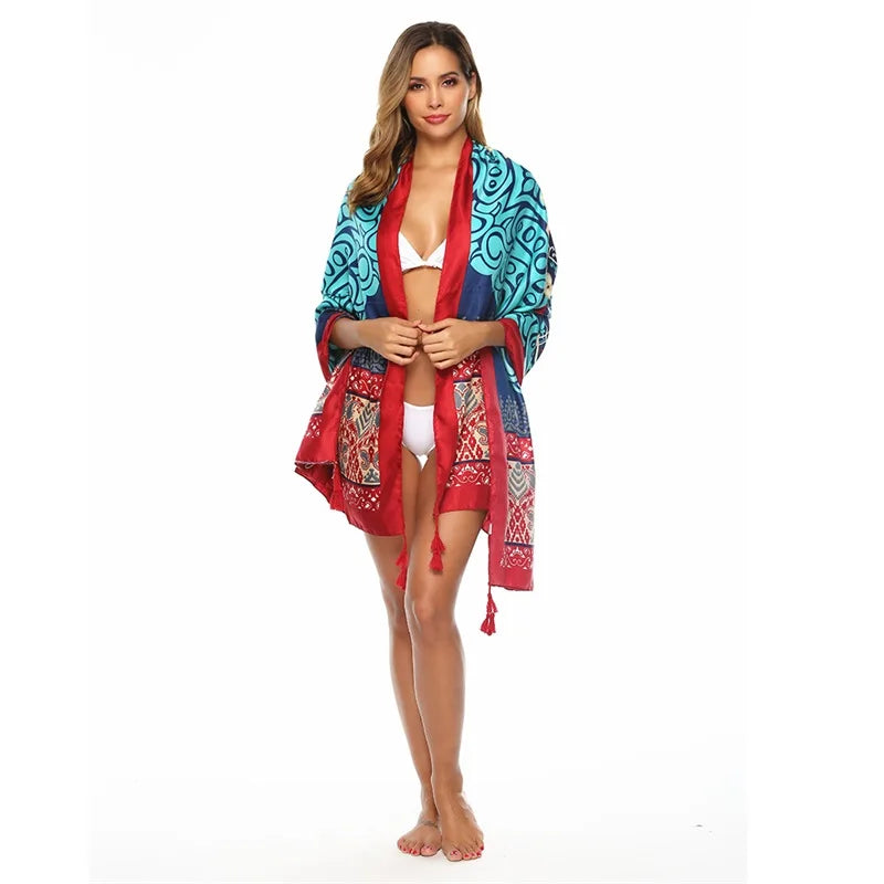 2018 New 90x180cm Twill cotton Pareo Beach Cover-Ups Women Large Beach Dress Bikini Bathing Swimwear Cover Up Sarong Wrap Scarf