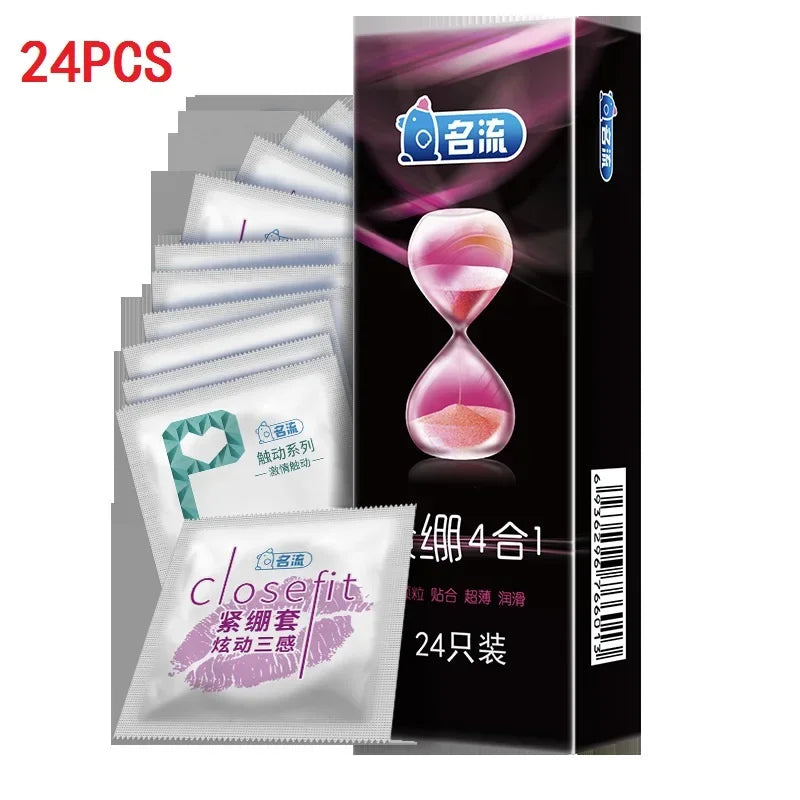 24/30pcs Super Ultra Thin Condoms Intimate Good Sex Products Condone Sex Product Natural Latex Penis Sleeve Long-lasting for Men - Seprincess