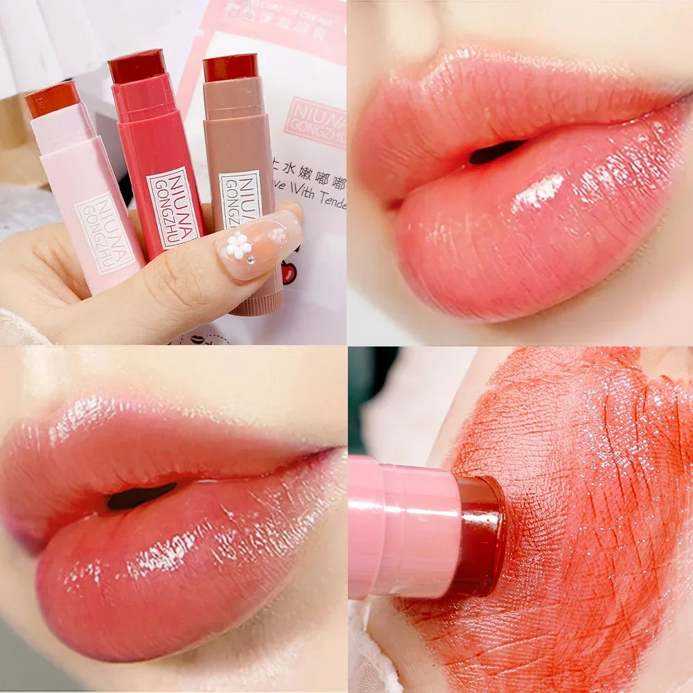 Rose Tea Lip Balm Lipstick Moisturizing Anti-dry Lip Care Cosmetics Anti-cracking Lipstick Colored Hydrating Lip Tinted Makeup - Seprincess