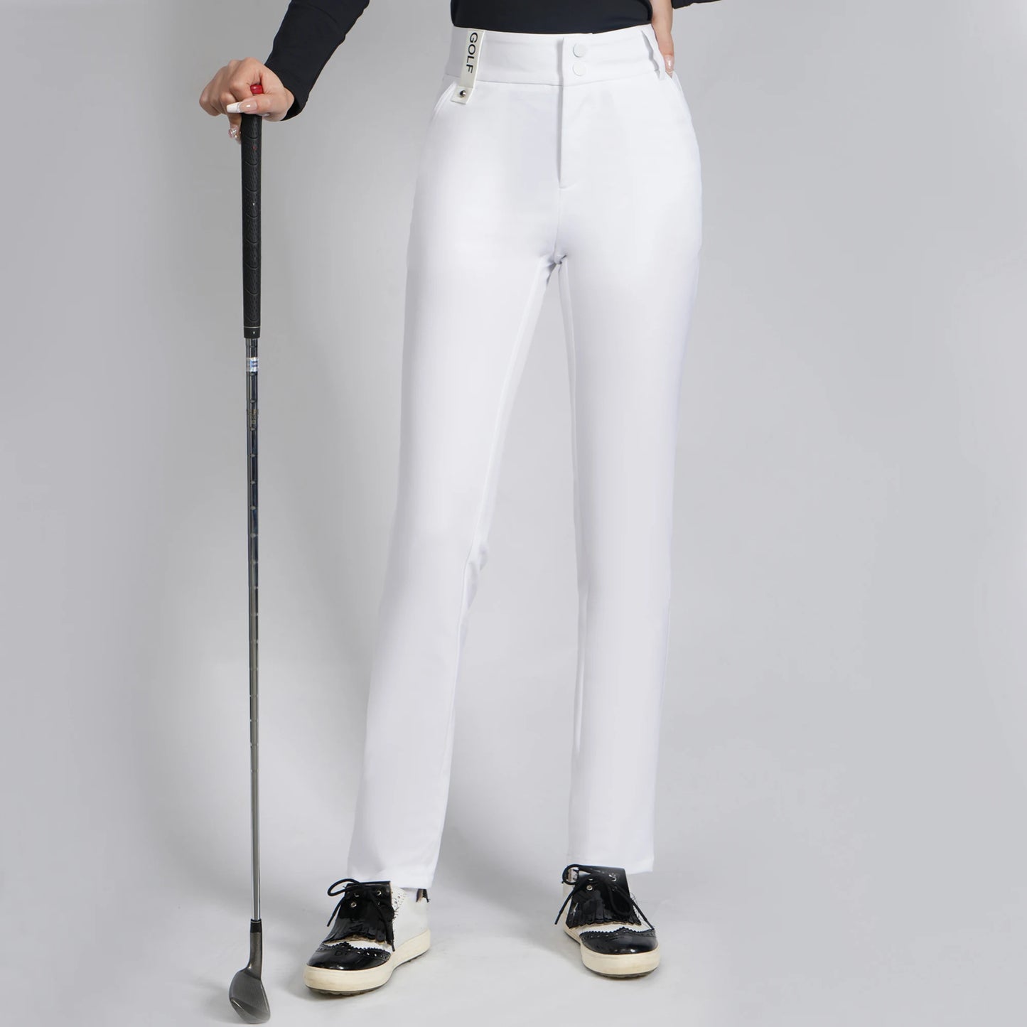 Golf Women's Pants Sttraight High Waist Causal Sportswear Elastic Brethable Golf Tennis Trousers