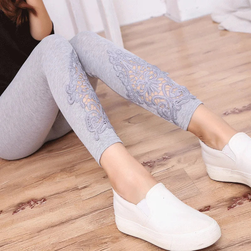 sexy Women leggings Fashion transparent Gauze Patchwork Breathbale legging Workout Comfortable Pants trousers leg11