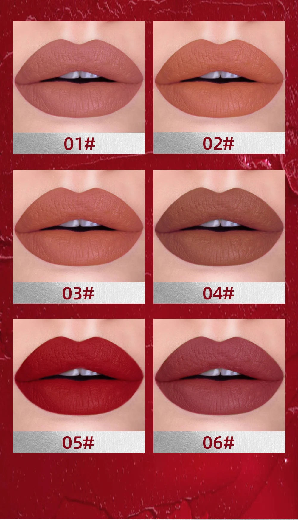 QIBEST Matte Lipstick Waterproof Long Lasting Non-stick Cup Lip Stick Not Fading Sexy Red Orange Velvet Lipstick Makeup Cosmetic - Seprincess