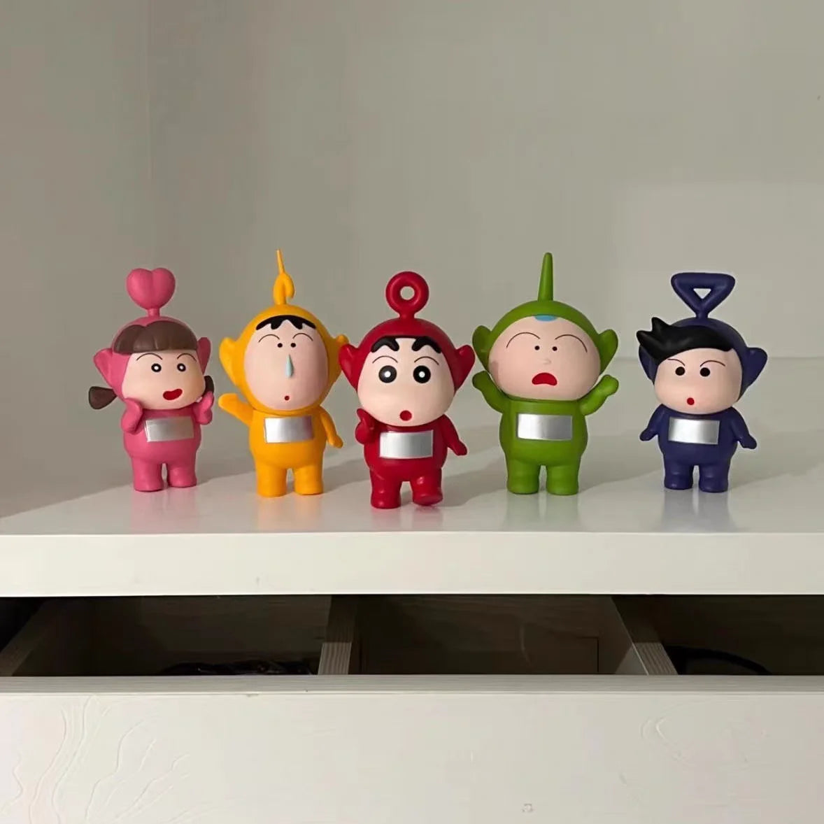 Crayon Shin Cos Teletubbies Box Action Figuremodel Toy Gift For Christmas Antenna Baby Dress Up Crayon Shin Chan Cute Gift - Seprincess