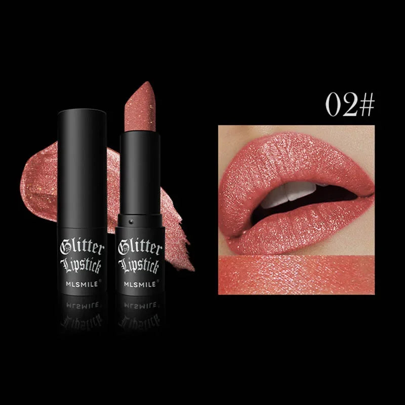 Shiny Glitter Lipstick Pearl Diamond Waterproof Longlasting Plumping Lip Gloss 6color Sexy Women Lip Tint Korean Makeup Cosmetic - Seprincess