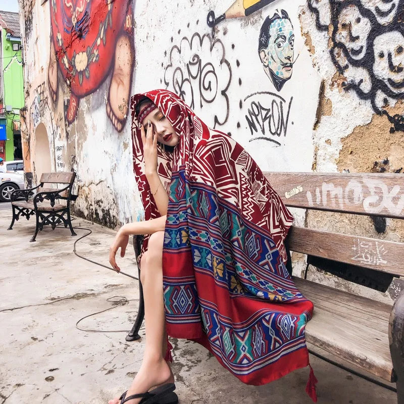 2018 New 90x180cm Twill cotton Pareo Beach Cover-Ups Women Large Beach Dress Bikini Bathing Swimwear Cover Up Sarong Wrap Scarf