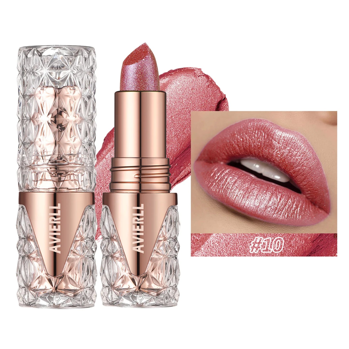 Quicksand Gold Lipstick Fine Glitter lipstick, Moisturizing Silky Mermaid Girl Pink, Long-Lasting Waterproof Grapefruit Orange - Seprincess