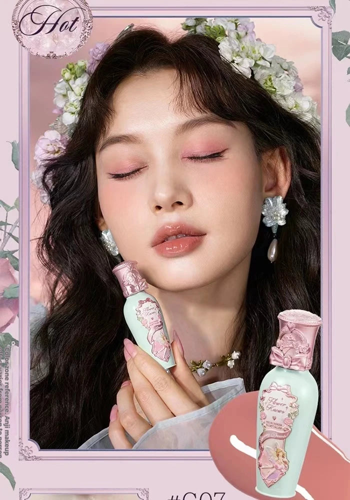 Flower Knows Midsummer Night Lipgloss Mermaid Rococo Lipstick Mask Mirror Rendering Long Lasting Lovely Lipstick - Seprincess