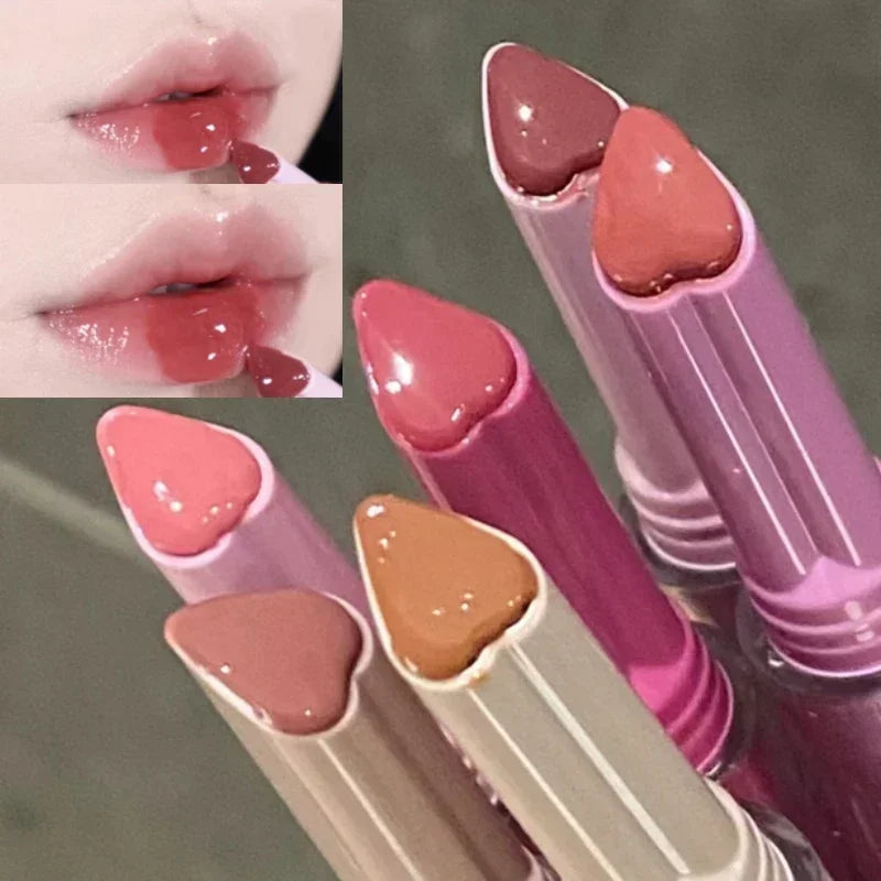 Transparent Lip Glaze Flower Honey Jelly Lipstick Pen Waterproof Non-stick Cup Heart-shaped Lip Gloss Korea Women Lips Makeup - Seprincess