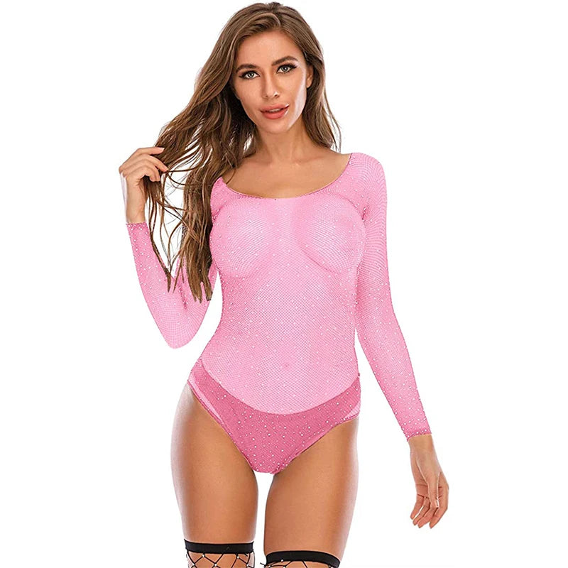 Bodysuit Tight fitting mesh jacket with exposed breasts and deep V-belt pantyhose sexy lingerie new items sissyfikation