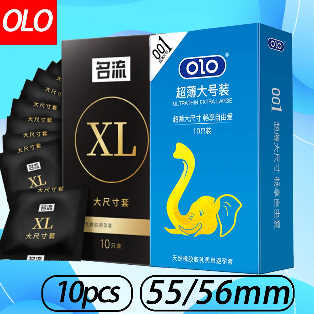 55/56mm Condoms Extra Large More Lubricant Thin Fitter Sex Toys Penis Sleeve for Penis Cock Goods for Adults Intimate Goods - Seprincess