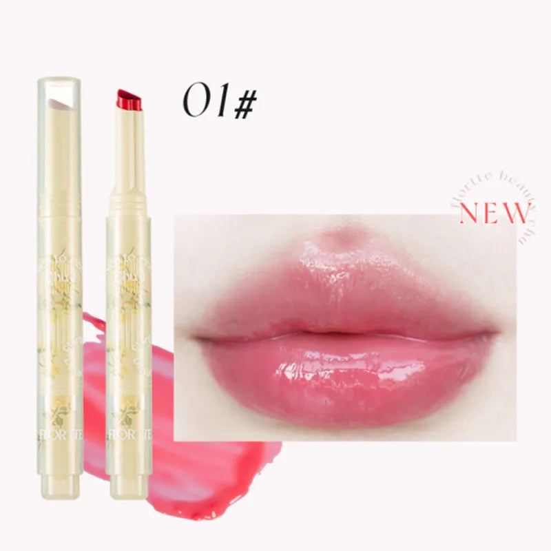 FLORTTE Crystal Lip Balm Jelly Lipstick Moisturizing Mirror Water Light Solid Lip Glaze Red Lip Tint Makeup Cosmetics New - Seprincess