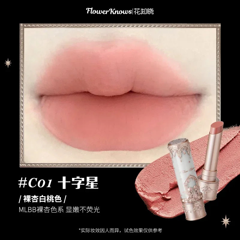 Flower Knows Swan Ballet Little Angel Collection Lipstick Velvet Matte Waterproof Lip Stick Vegan Long Lasting Lip Gloss Korean