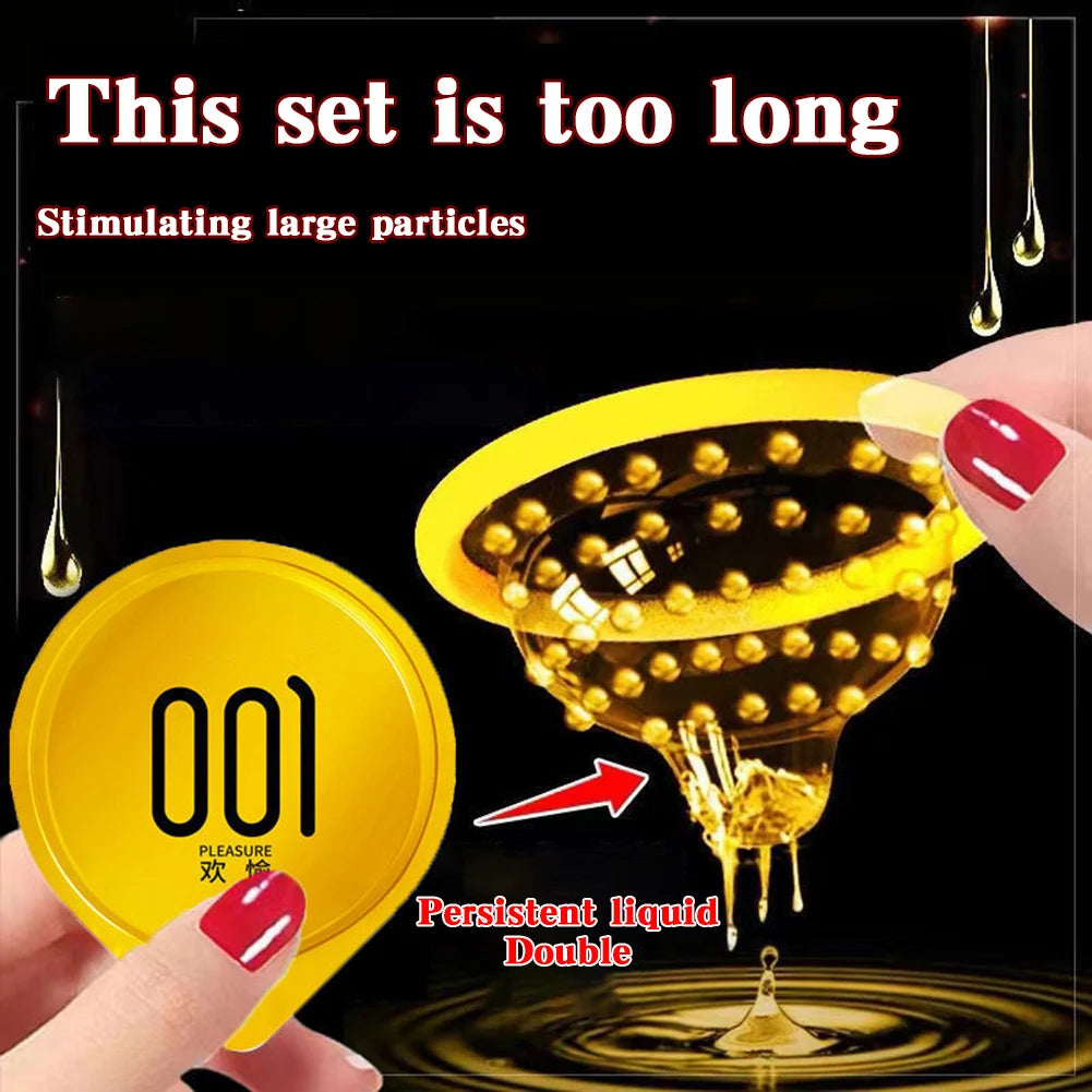 10pcs Natural Latex Condom Lubrication Delay Dot Sex Ultra Thin Particles Condom Contraception Supplies Adults Sex Toy 18+ - Seprincess