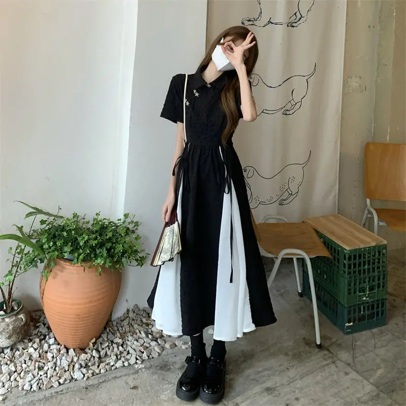 Qipao Women Summer 2023 New Design Summer Cheongsam Vintage Length High-end Short Sleeve Cheongsams Dress Modern - Seprincess