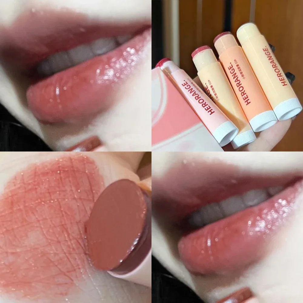 Rose Tea Lip Balm Lipstick Moisturizing Anti-dry Lip Care Cosmetics Anti-cracking Lipstick Colored Hydrating Lip Tinted Makeup - Seprincess