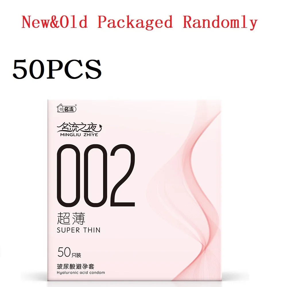 100/50pcs Hyaluronic Acid Condoms For Men Couples Ultra Thin Penis Sleeves Sex Toys Safer Condoms Sexshop Products condones caja - Seprincess