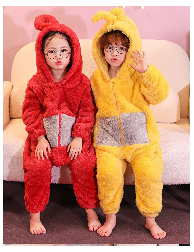 Cartoon Kids Teletubbies Costumes Jumpsuit Costume Adult Onesie Pajamas Unisex Animal One-Piece Costume Cosplay Sleepwear - Seprincess