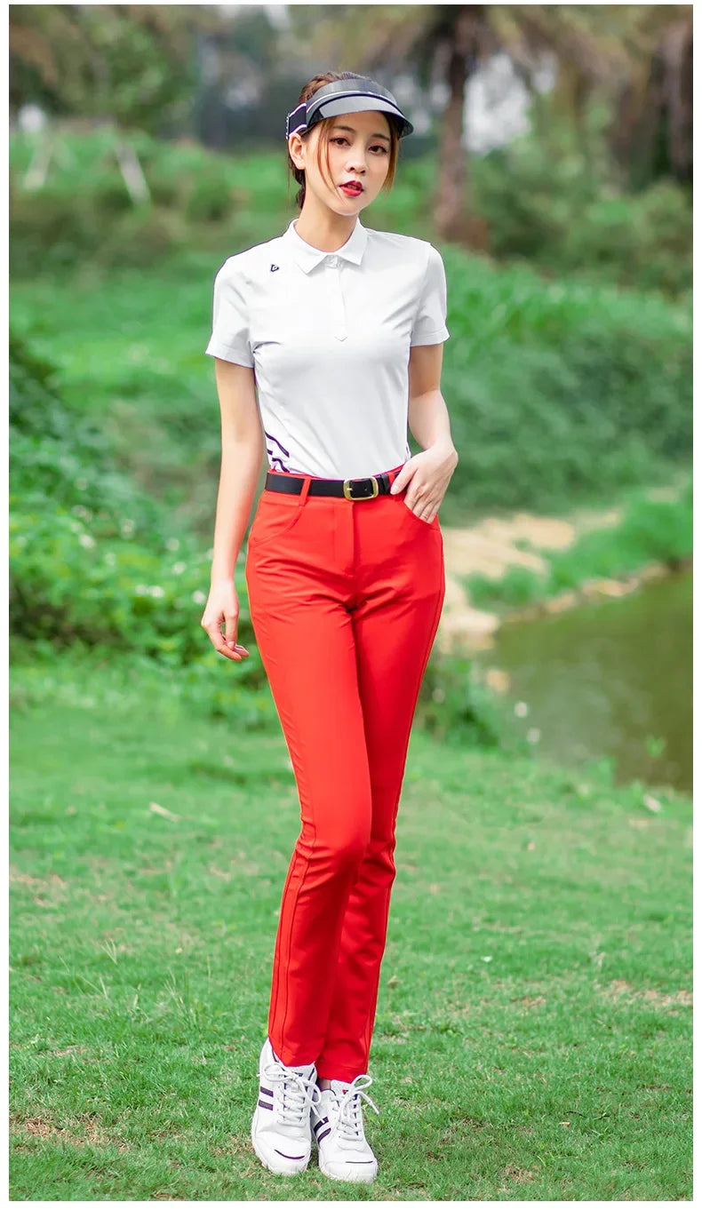 PGM Women Golf Pant Summer Spring Golf/Tennis Pants High Elastic Ladies Trouser Breathable Slim Quick Dry Pants XS-XL KUZ069