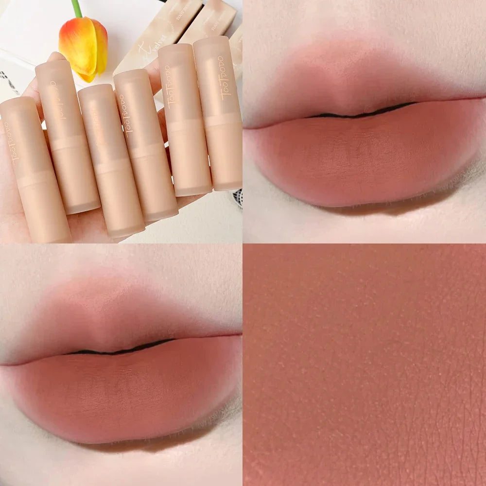 Matte Misty Lipstick 6 Colors Waterproof Non Sticky Cup Lip Stick Lasting Moisturizing Velvet Nude Lip Tint Makeup Cosmetics - Seprincess