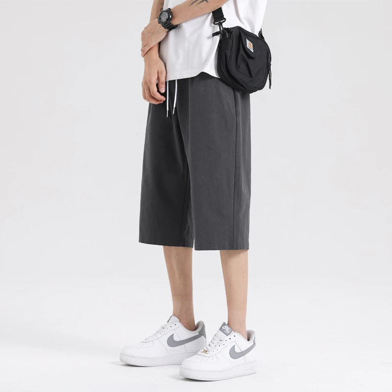 Men's Pants Summer Capris Loose Fitting Version Fashionable Comfortable  Shorts for Men